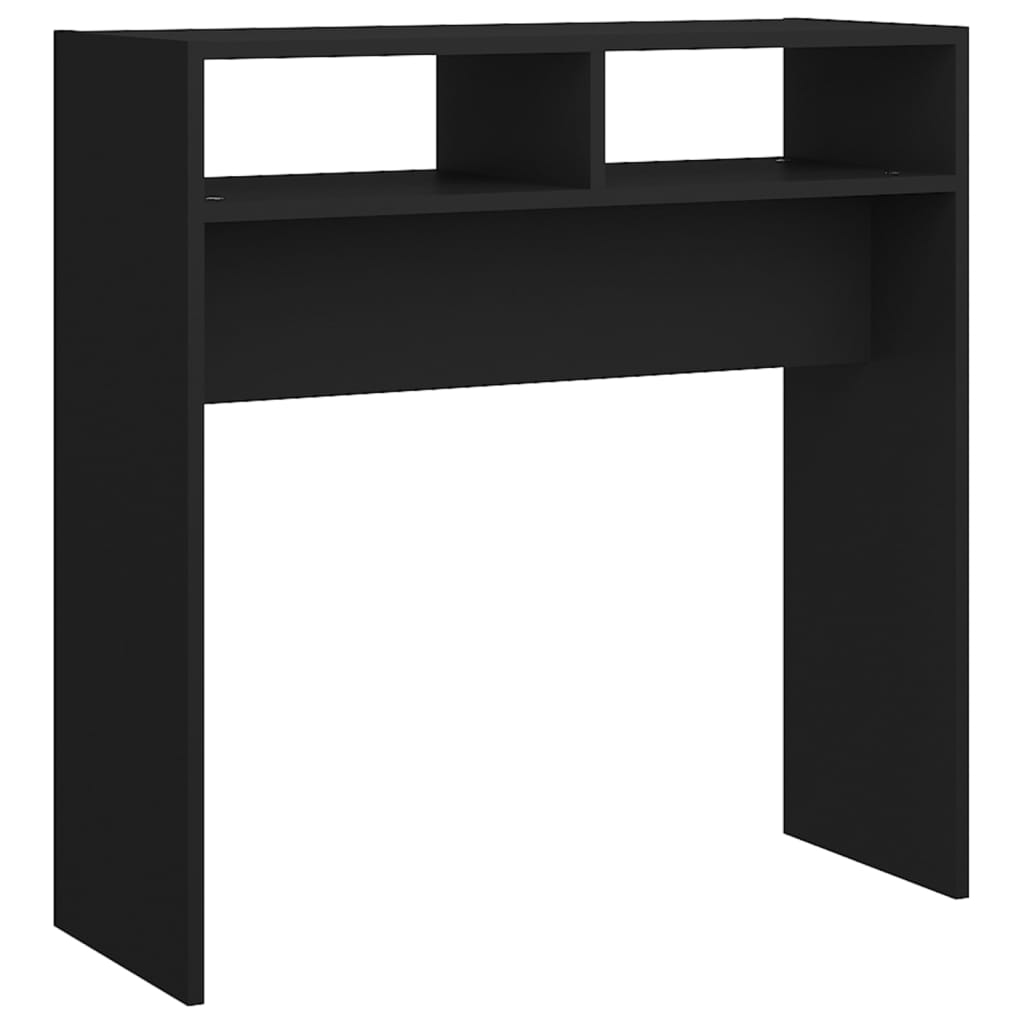 fekete szerelt fa tálalóasztal 78 x 30 x 80 cm