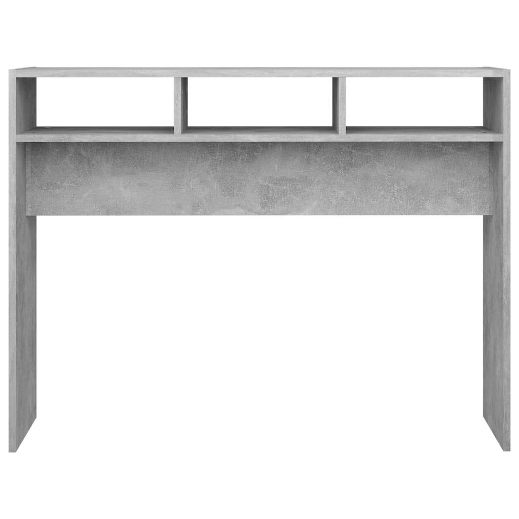 betonszürke szerelt fa tálalóasztal 105 x 30 x 80 cm