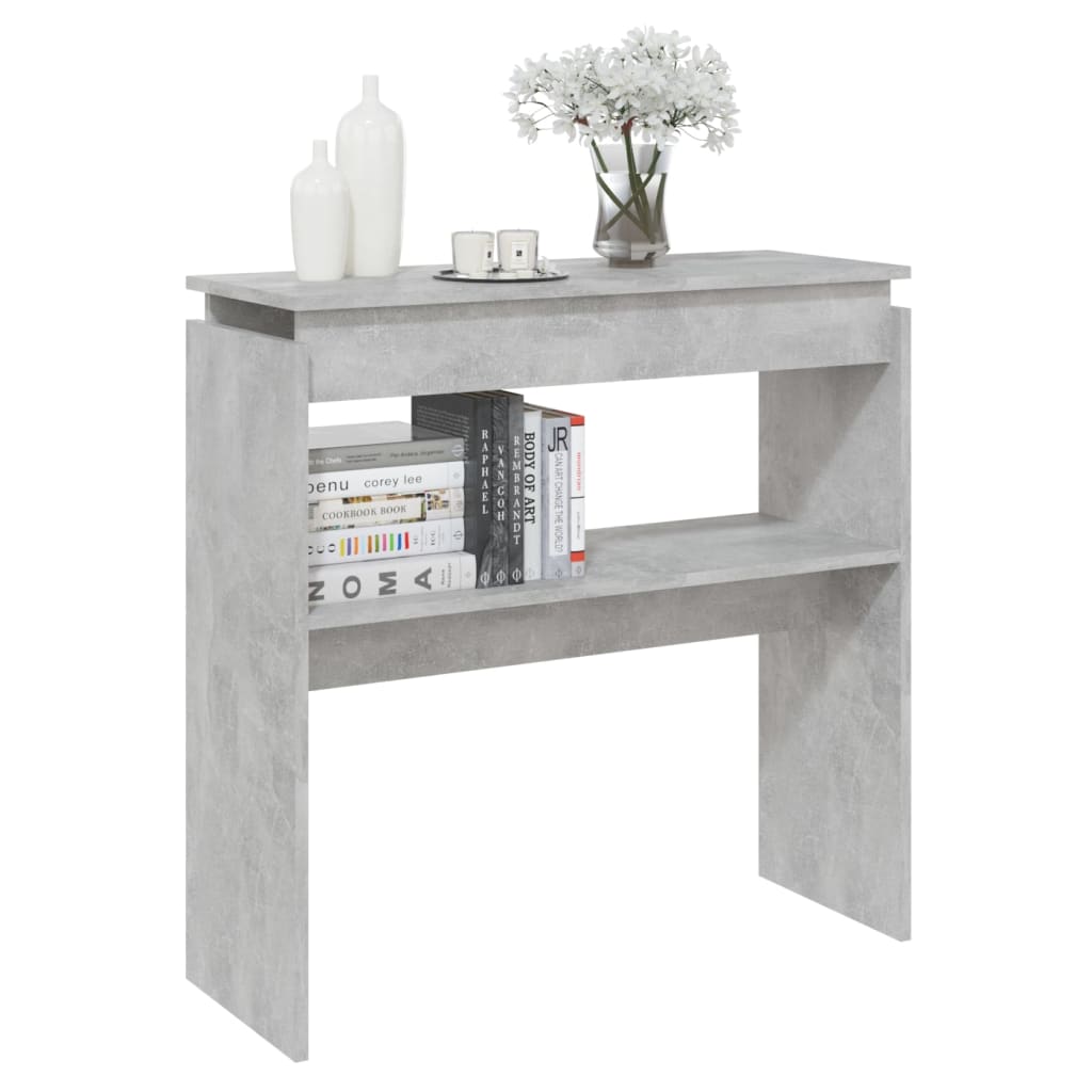 betonszürke szerelt fa tálalóasztal 80 x 30 x 80 cm