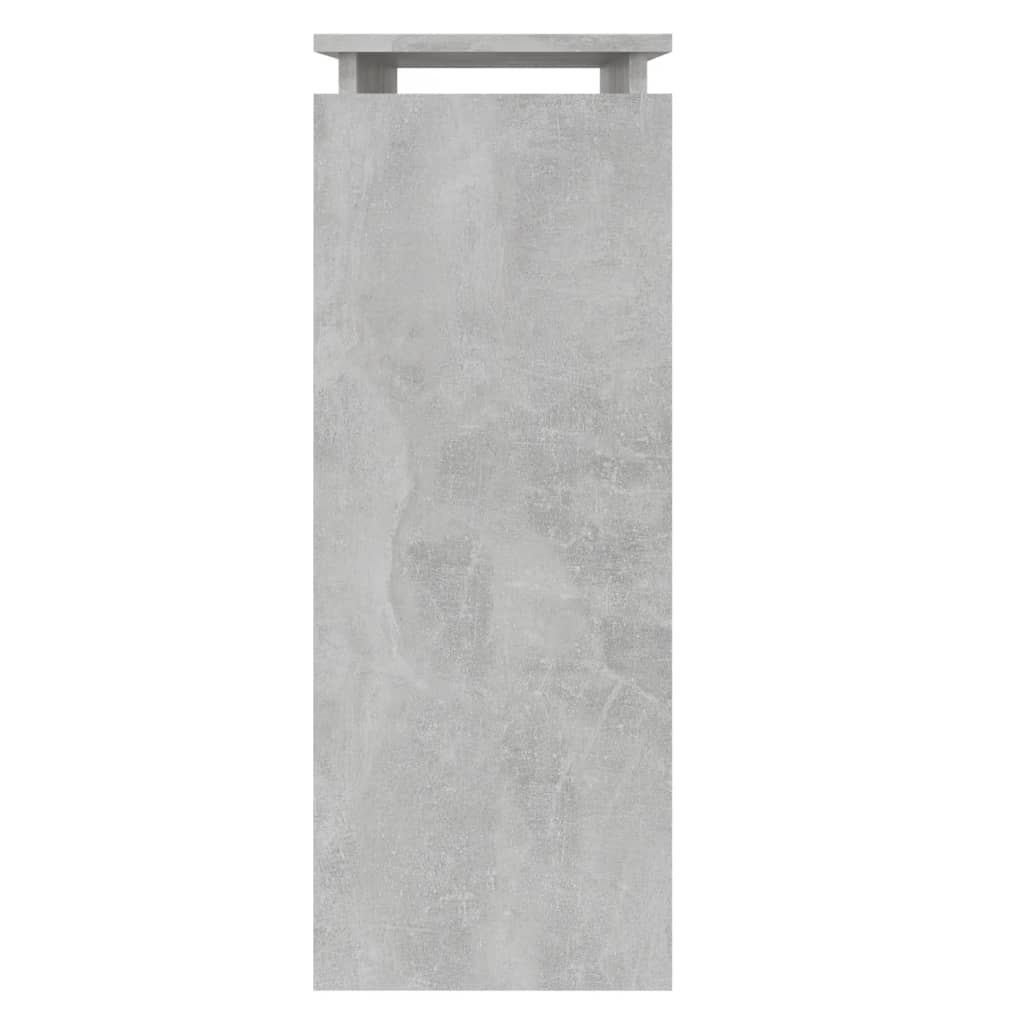 betonszürke szerelt fa tálalóasztal 80 x 30 x 80 cm