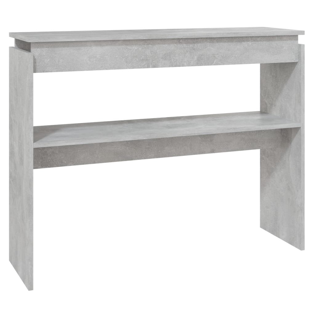 betonszürke szerelt fa tálalóasztal 102 x 30 x 80 cm