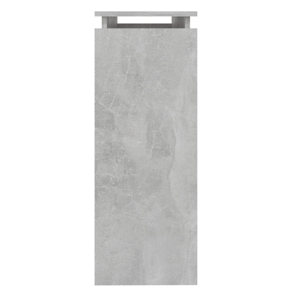 betonszürke szerelt fa tálalóasztal 102 x 30 x 80 cm