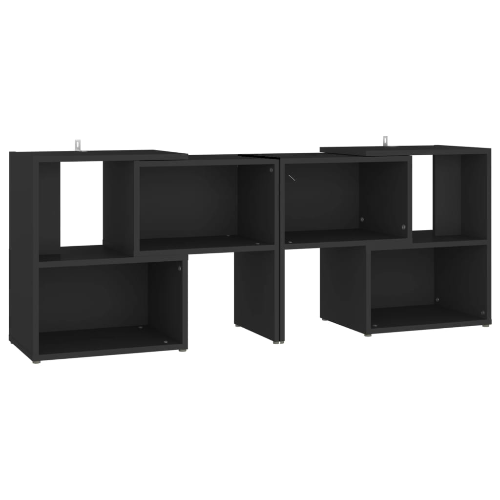 fekete szerelt fa TV-szekrény 104 x 30 x 52 cm