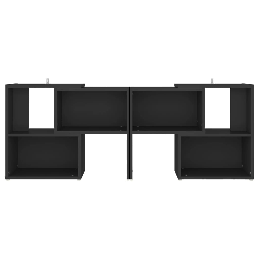 fekete szerelt fa TV-szekrény 104 x 30 x 52 cm