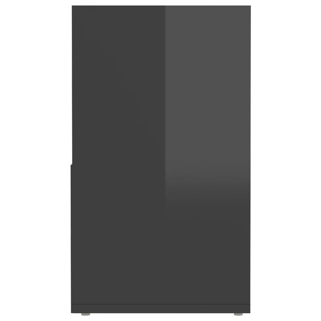 magasfényű szürke szerelt fa TV-szekrény 149 x 30 x 52 cm