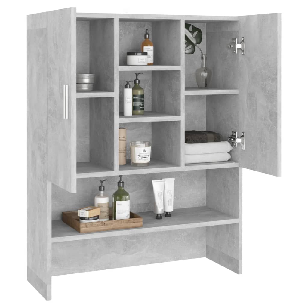 betonszürke mosógépszekrény 70,5 x 25,5 x 90 cm
