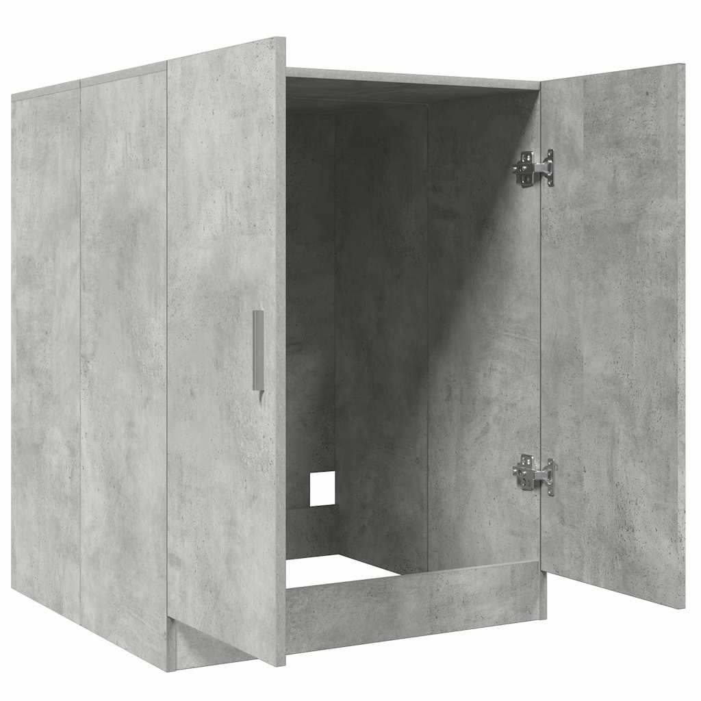 betonszürke mosógépszekrény 71 x 71,5 x 91,5 cm