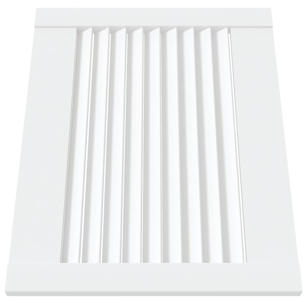 2 db fehér tömör fenyőfa lamellás szekrényajtó 39,5 x 49,4 cm