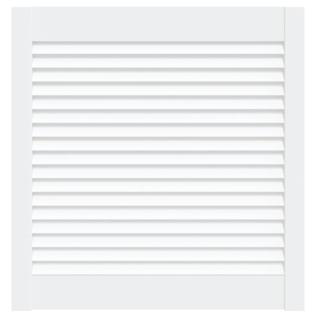 fehér tömör fenyőfa lamellás szekrényajtó 61,5 x 59,4 cm