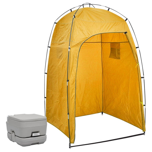 hordozható kemping WC sátorral 10+10 L