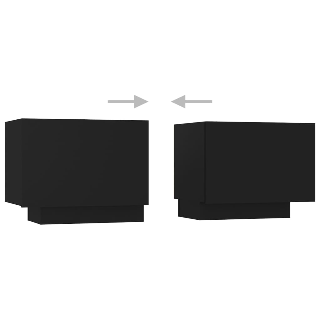 fekete TV-szekrény LED-lámpákkal 180 x 35 x 40 cm