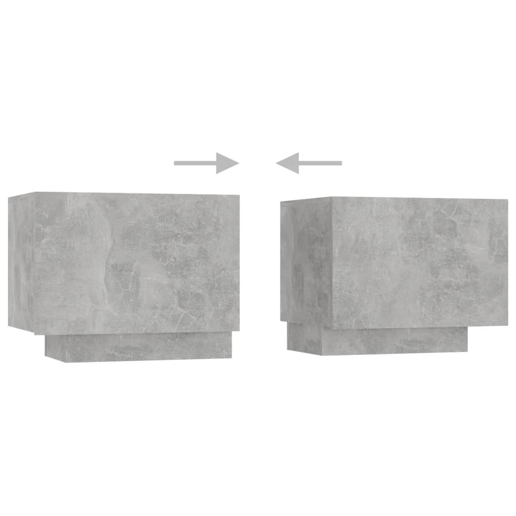 betonszürke TV-szekrény LED-lámpákkal 180 x 35 x 40 cm