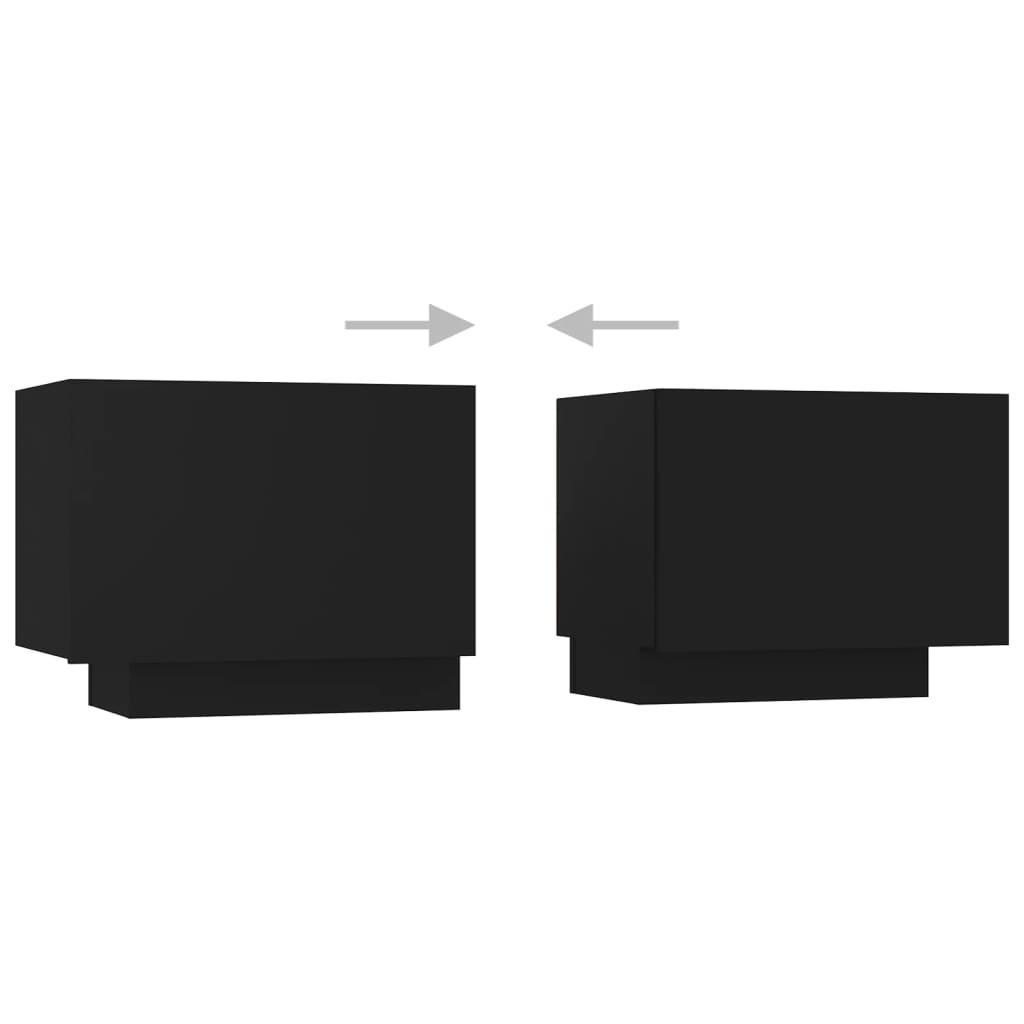 fekete TV-szekrény LED-lámpákkal 200 x 35 x 40 cm