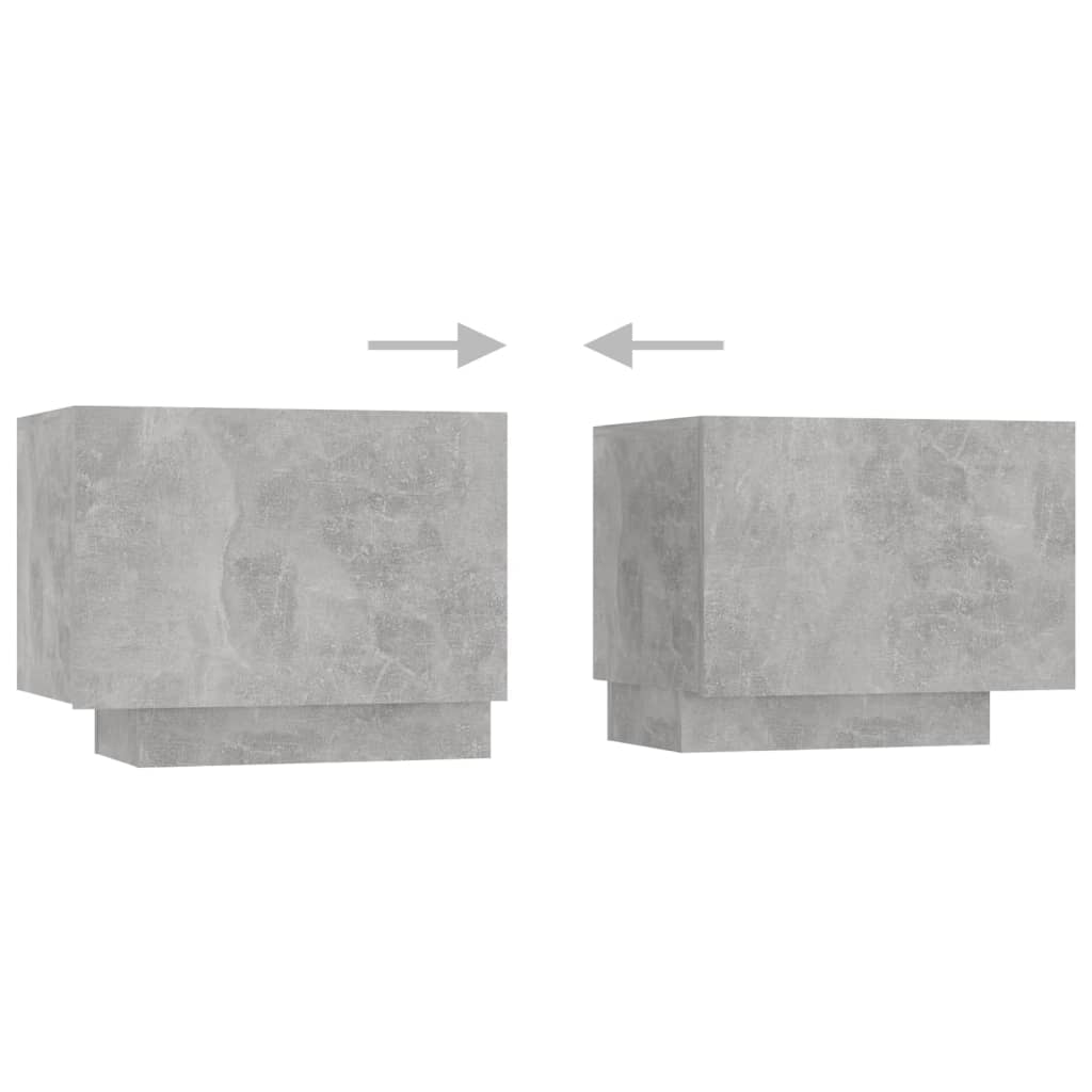 betonszürke TV-szekrény LED-lámpákkal 200 x 35 x 40 cm