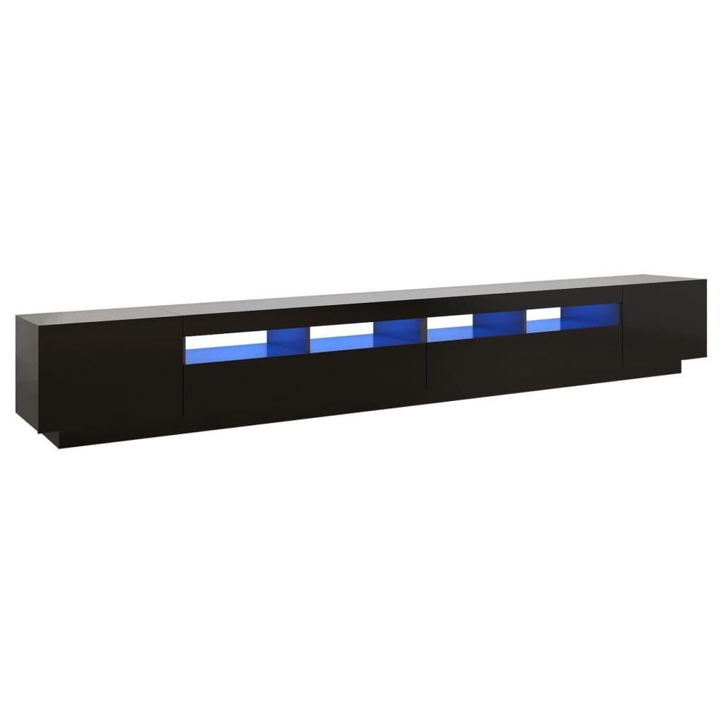 fekete TV-szekrény LED-lámpákkal 300 x 35 x 40 cm