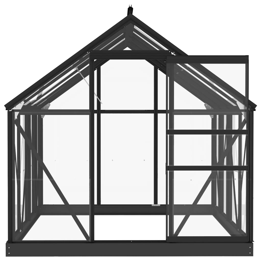 antracitszürke alumínium melegház csereváz 155 x 103 x 191 cm