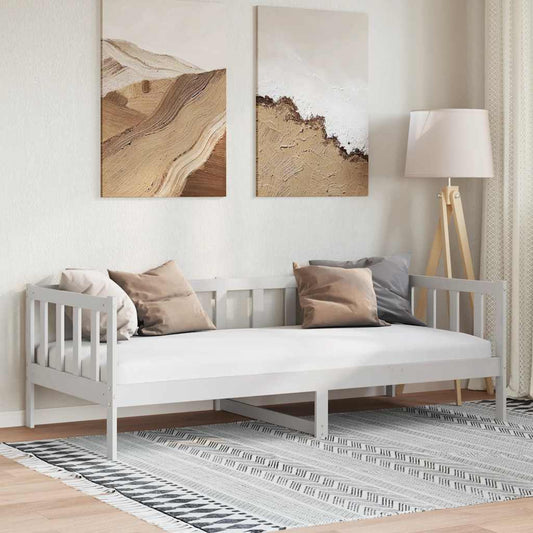 fehér tömör fenyőfa kanapéágy 90 x 200 cm