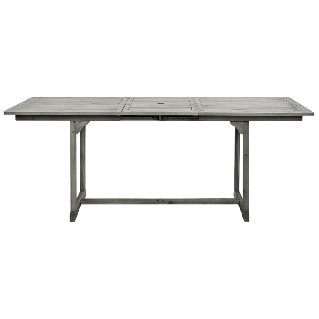 tömör akácfa kerti étkezőasztal (150-200) x 100 x 75 cm