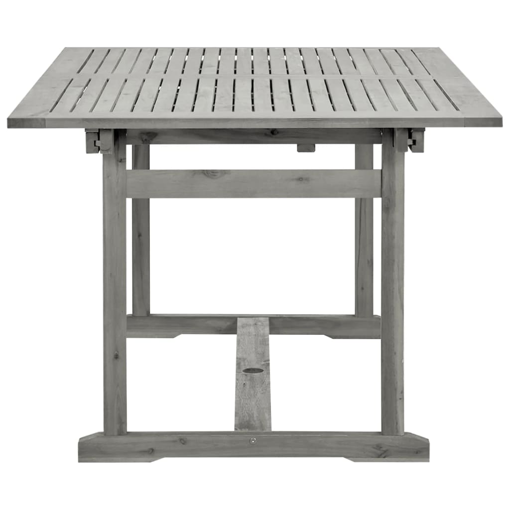 tömör akácfa kerti étkezőasztal (150-200) x 100 x 75 cm