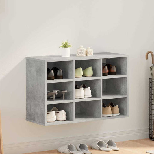 Cipőszekrény polcokkal Beton szürke 77.5 x 30 x 51 cm Faanyag