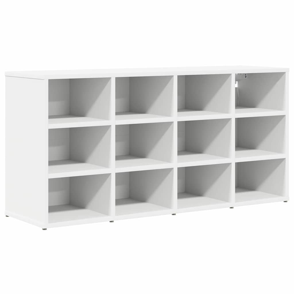 Cipőszekrény polcokkal tárolóval Fehér 103 x 30 x 51 cm Faanyag