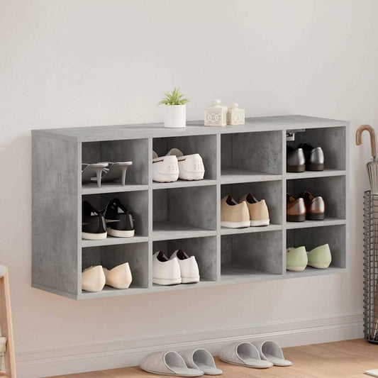Cipőszekrény polcokkal Beton szürke 103 x 30 x 51 cm Faanyag