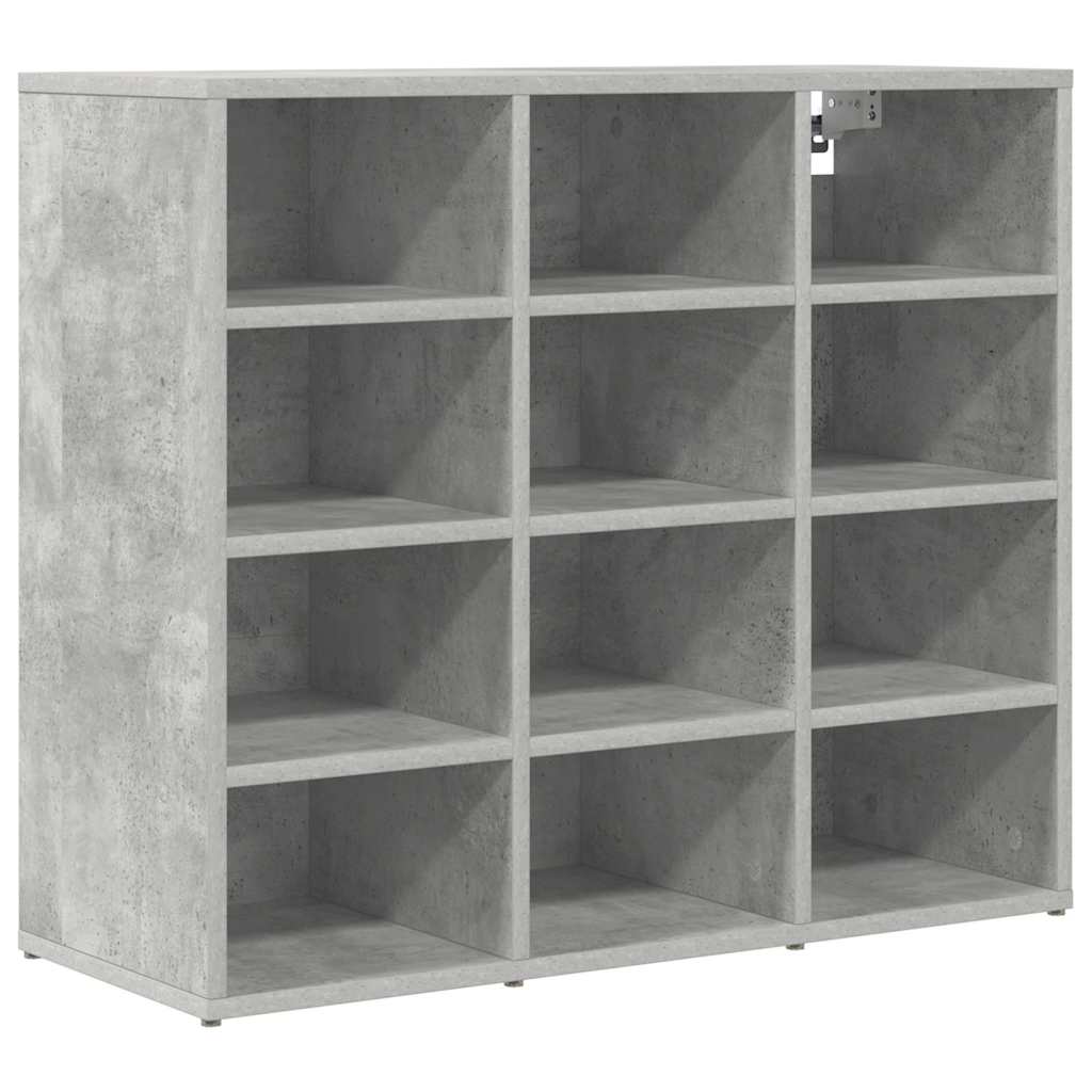 Cipőszekrény polcokkal Beton szürke 77.5 x 30 x 67 cm Faanyag