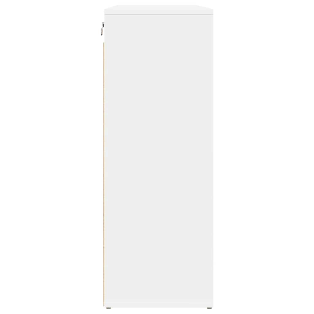 Cipőszekrény polcokkal Fehér 77.5 x 30 x 83.5 cm Faanyag