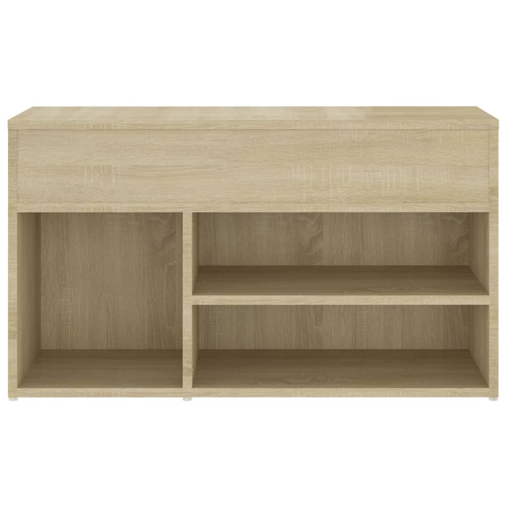 sonoma tölgy színű szerelt fa cipőtároló pad 80 x 30 x 45 cm
