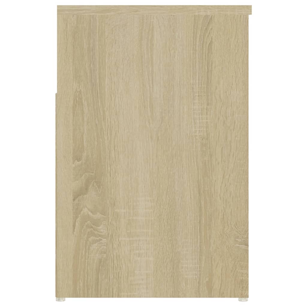 sonoma tölgy színű szerelt fa cipőtároló pad 80 x 30 x 45 cm