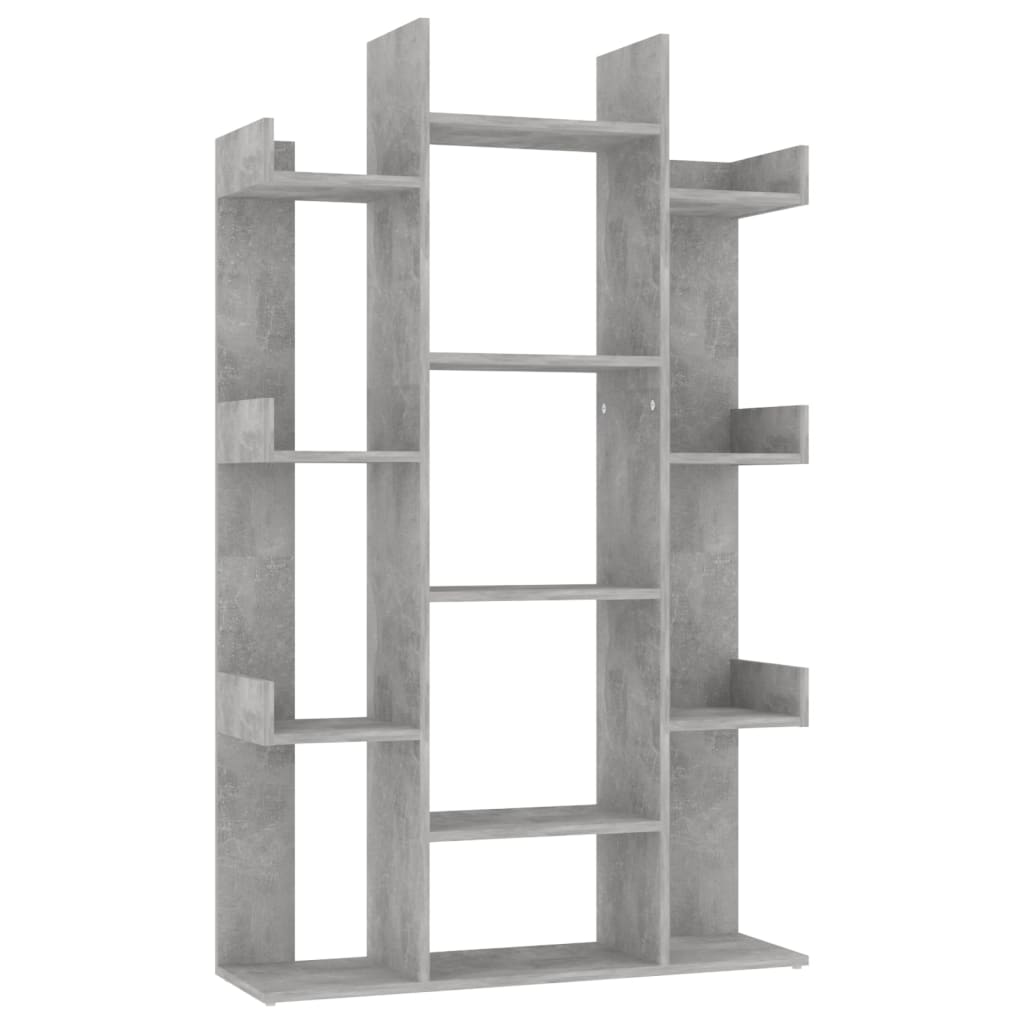 betonszürke szerelt fa könyvszekrény 86 x 25,5 x 140 cm