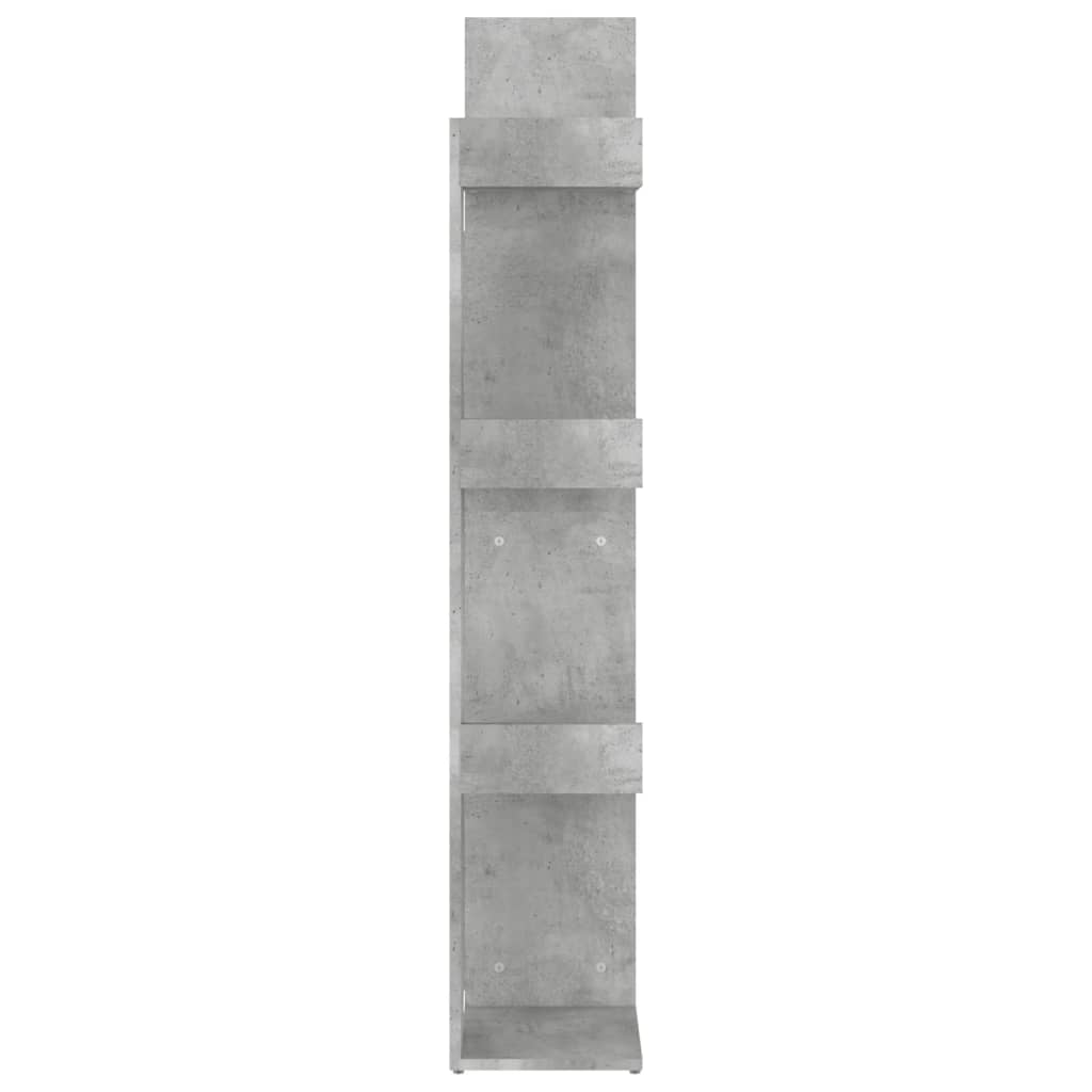 betonszürke szerelt fa könyvszekrény 48 x 25,5 x 140 cm