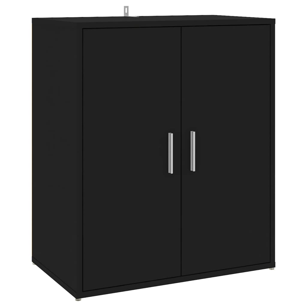 vidaX fekete szerelt fa cipősszekrény 60 x 35 x 70 cm