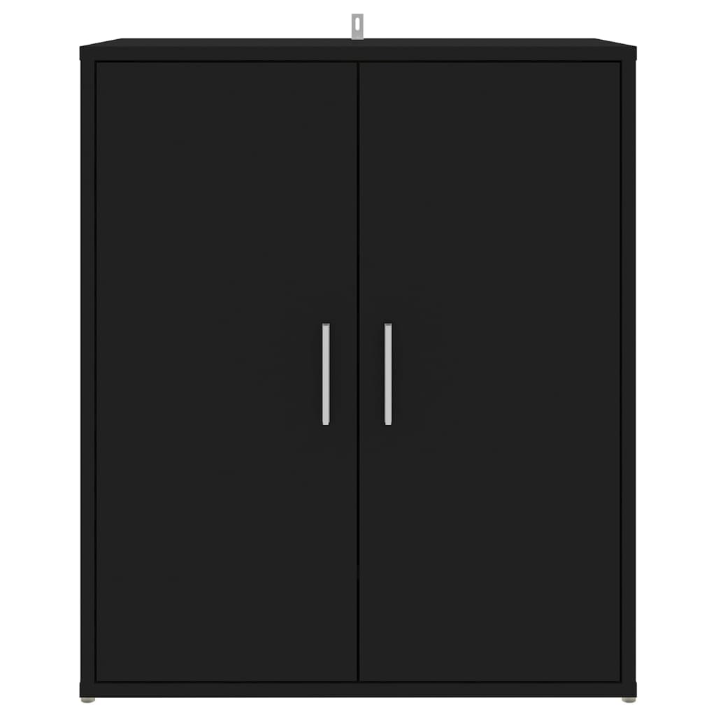 vidaX fekete szerelt fa cipősszekrény 60 x 35 x 70 cm