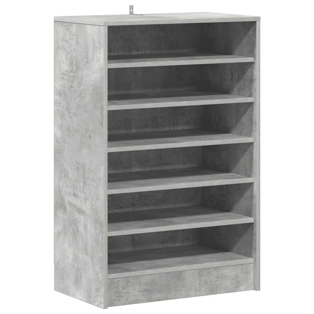 betonszürke szerelt fa cipősszekrény 60 x 35 x 92 cm