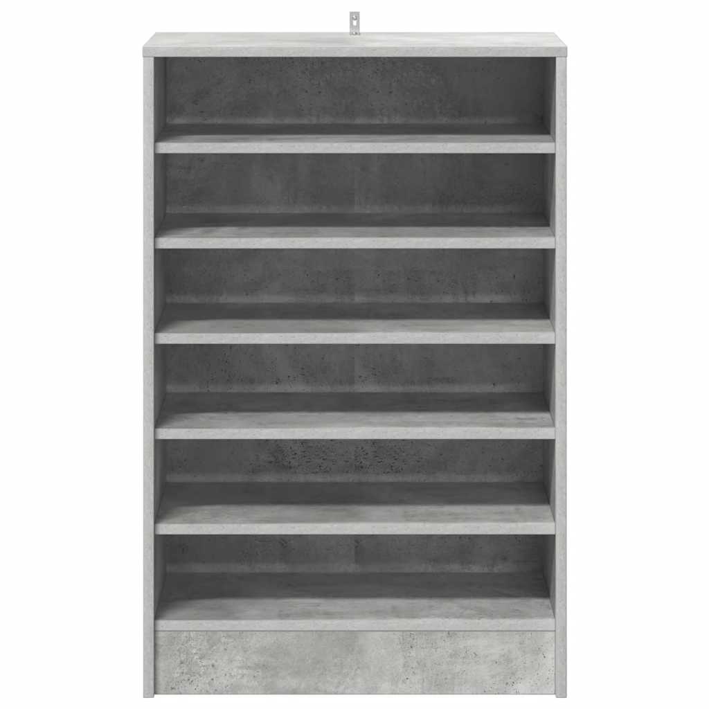 betonszürke szerelt fa cipősszekrény 60 x 35 x 92 cm