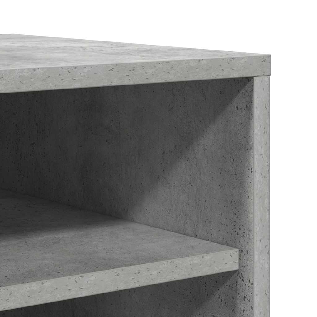 betonszürke szerelt fa cipősszekrény 60 x 35 x 92 cm