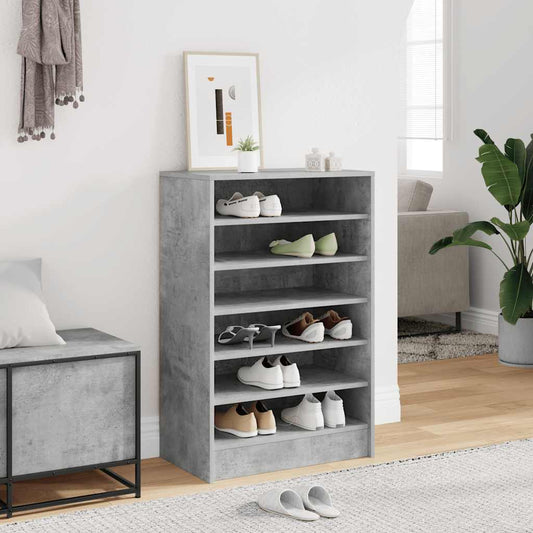 betonszürke szerelt fa cipősszekrény 60 x 35 x 92 cm