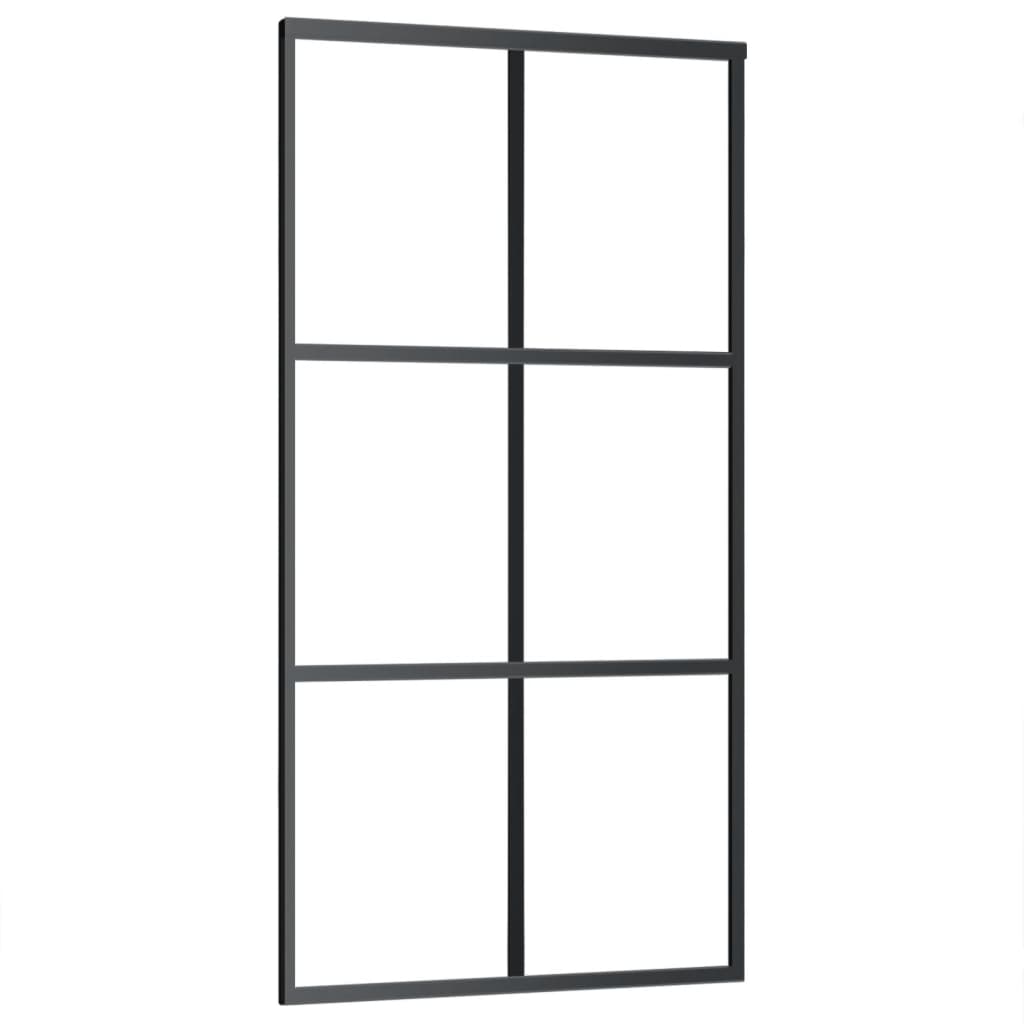 ESG üveg és alumínium tolóajtó fémszerelvény-szettel 102x205 cm