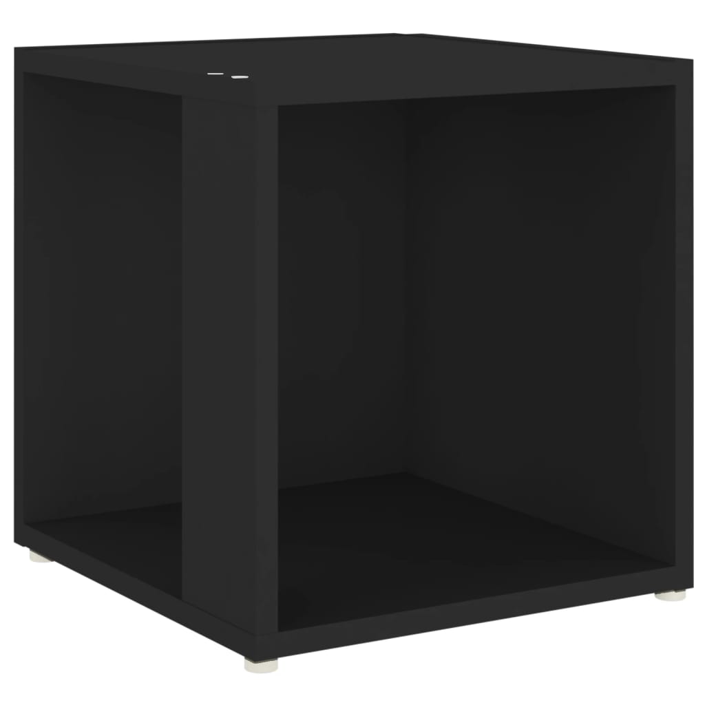 fekete szerelt fa kisasztal 33 x 33 x 34,5 cm