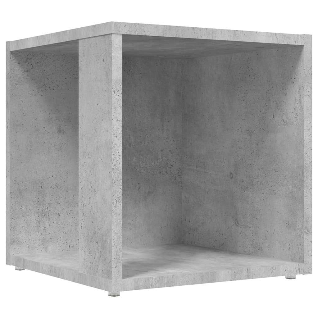 betonszürke szerelt fa kisasztal 33 x 33 x 34,5 cm