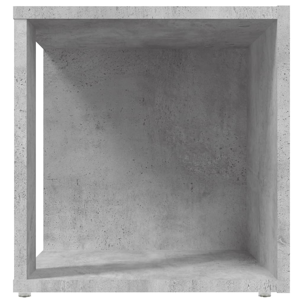 betonszürke szerelt fa kisasztal 33 x 33 x 34,5 cm