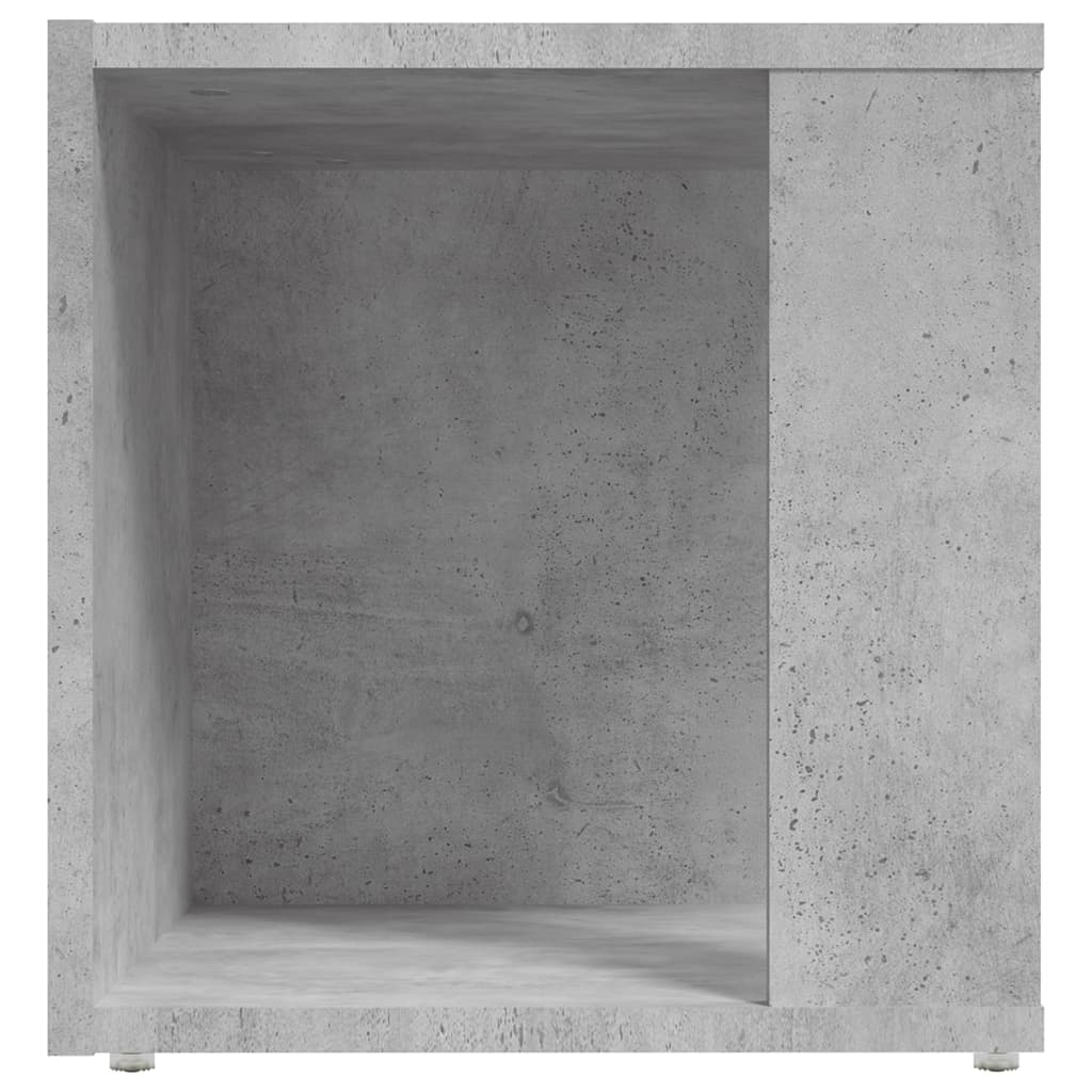 betonszürke szerelt fa kisasztal 33 x 33 x 34,5 cm