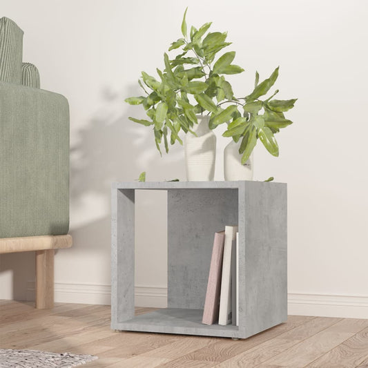 betonszürke szerelt fa kisasztal 33 x 33 x 34,5 cm
