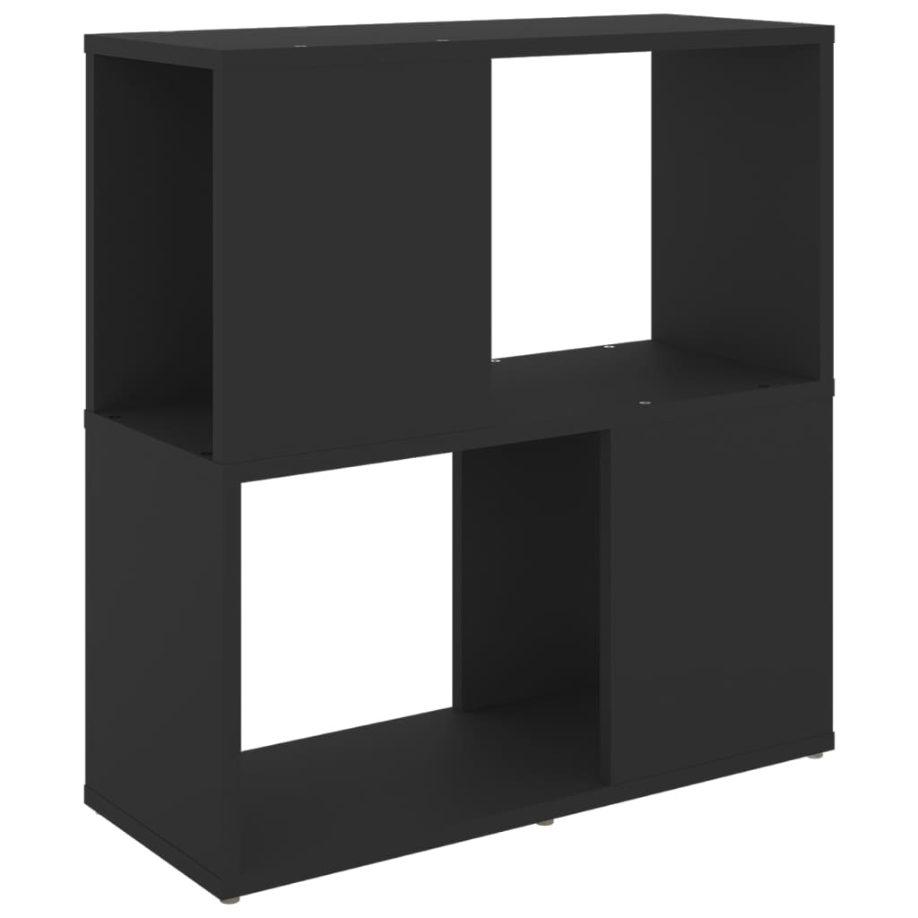 fekete szerelt fa könyvszekrény 60 x 24 x 63 cm
