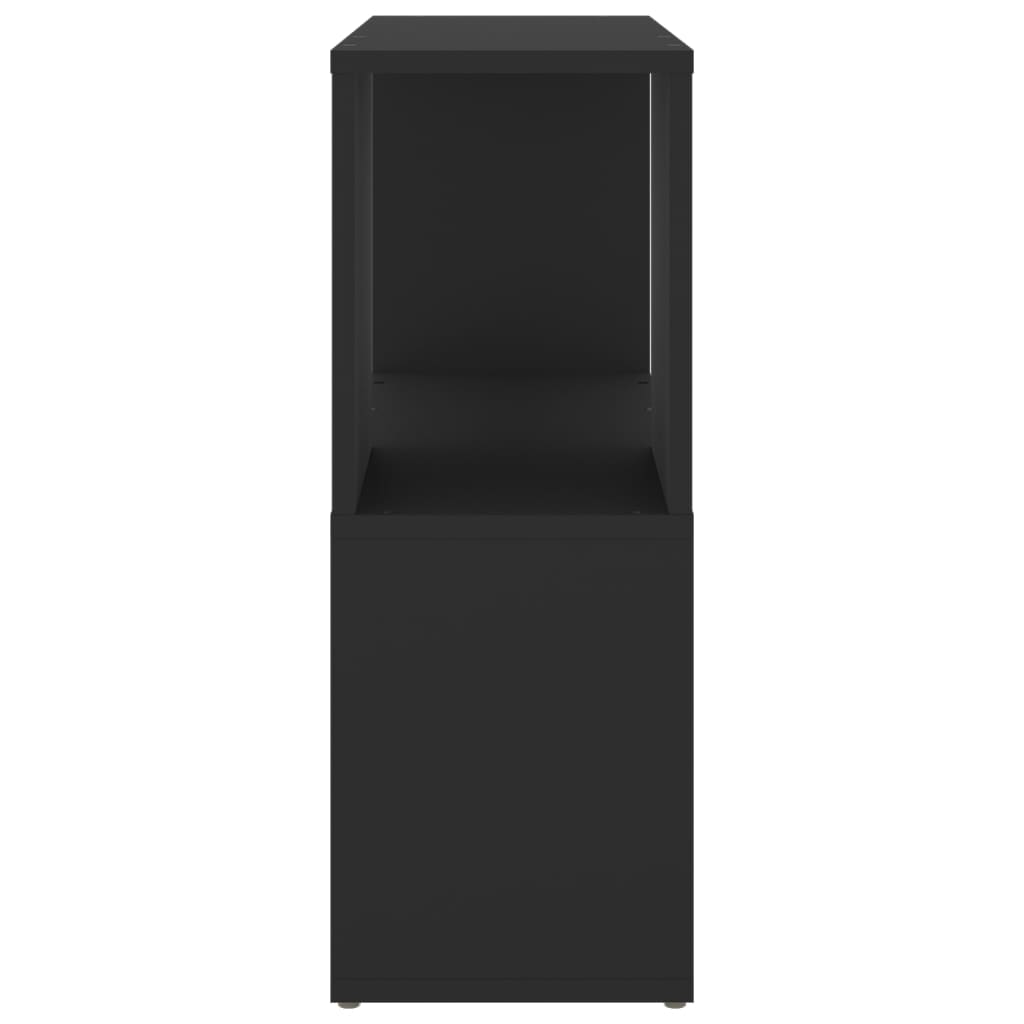 fekete szerelt fa könyvszekrény 60 x 24 x 63 cm