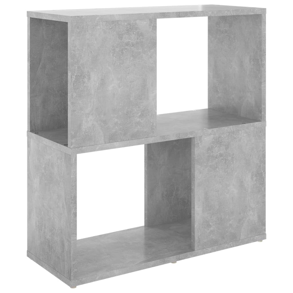 betonszürke szerelt fa könyvszekrény 60 x 24 x 63 cm