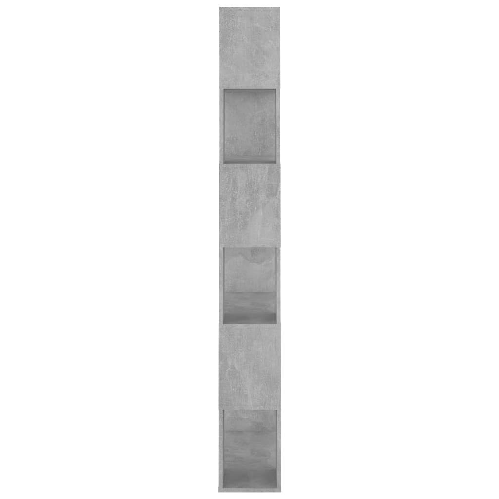 betonszürke térelválasztó könyvszekrény 80 x 24 x 186 cm