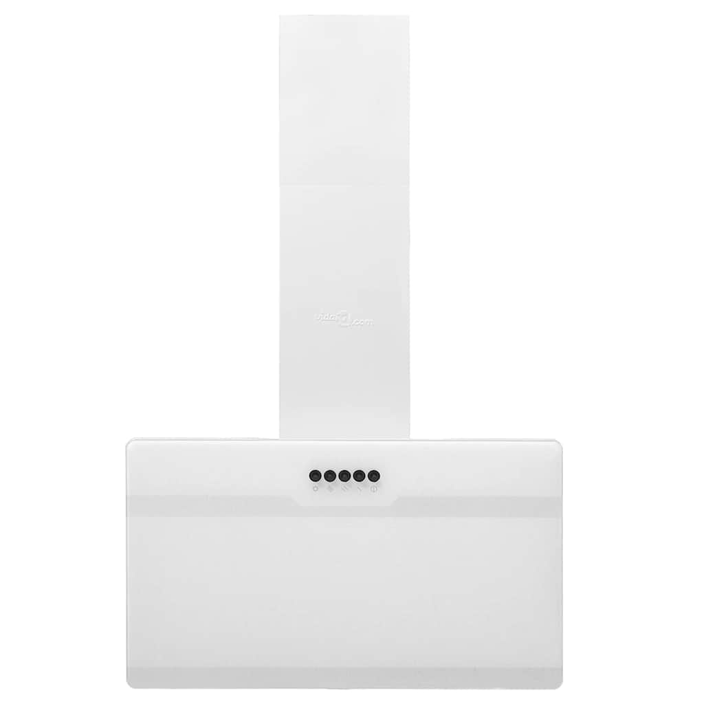 fehér acél és edzett üveg fali páraelszívó 60 cm