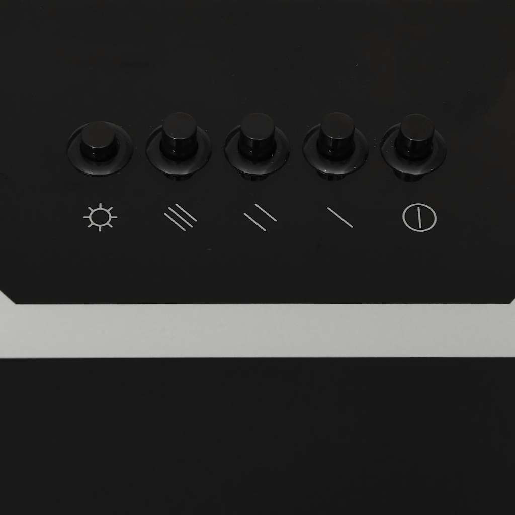 fekete acél és edzett üveg fali páraelszívó 90 cm